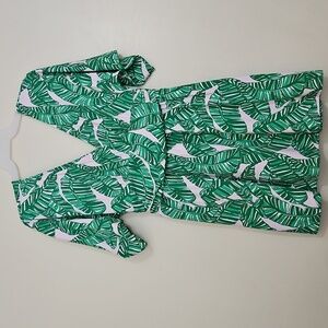 Lilly Pulitzer Parigi Skorts Romper Let’s Go Bananas Sz L Green & Pink
